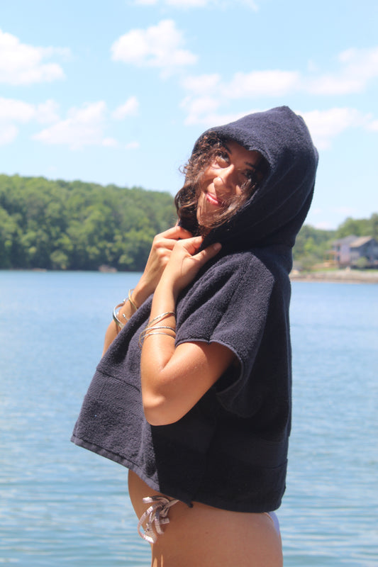 NIGHT SWIMMING TOWEL HOODIE
