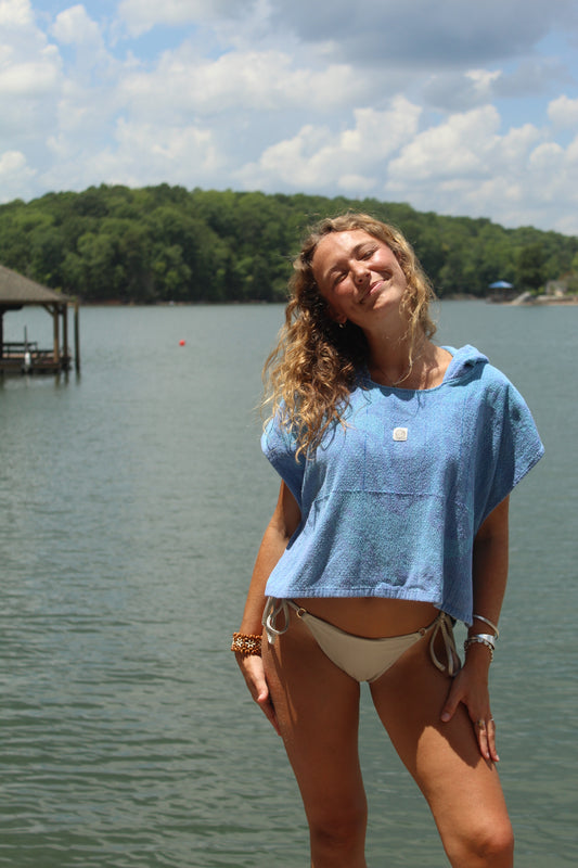 DOLPHIN WATCHING TOWEL HOODIE