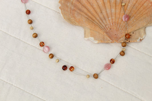 BUBBLEGUM BEAD NECKLACE