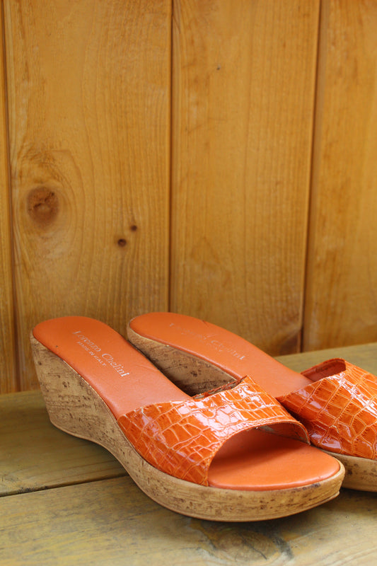 SUNSET SNAKE SKIN HEELS