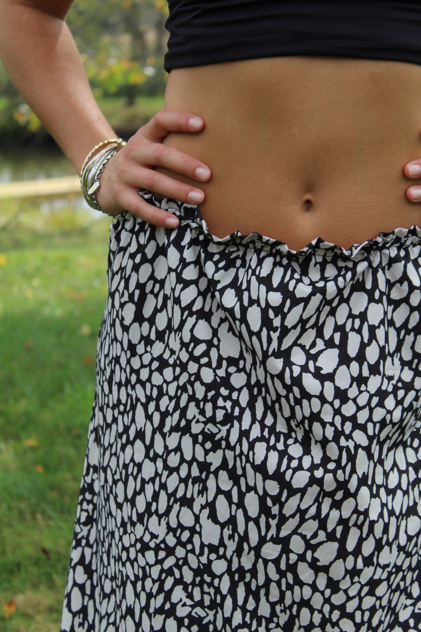 GET SPOTTED MAXI SKIRT