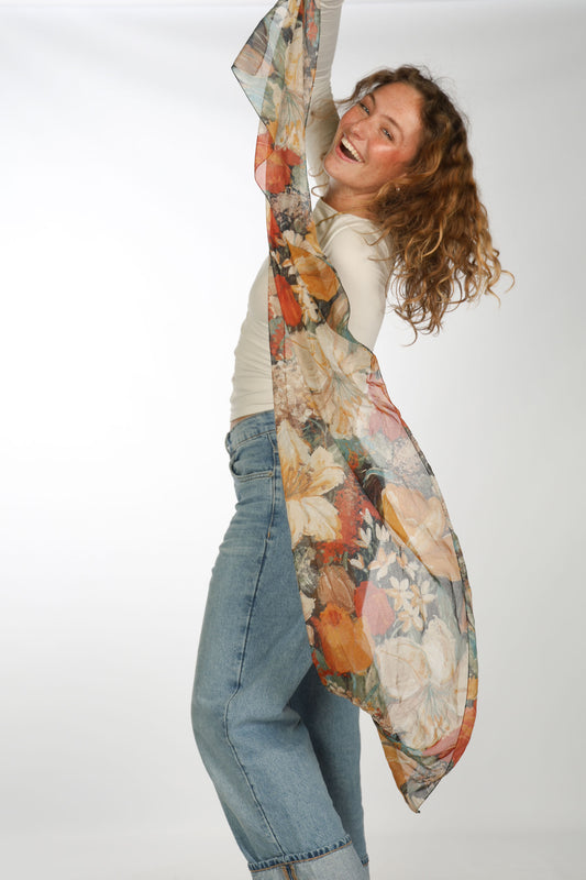 WARM FLORALS SCARF