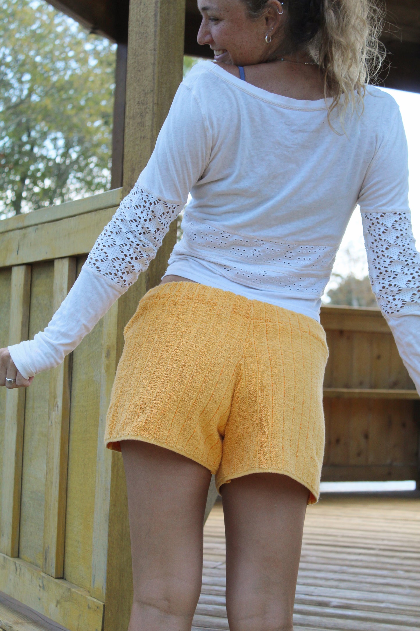 CREAMSICLE SWIRL TOWEL SHORTS