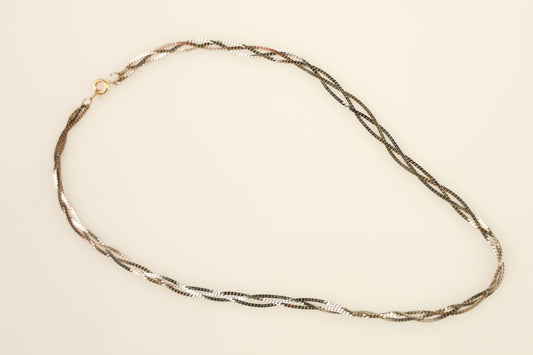 BRAIDED SILVER NECKLACE