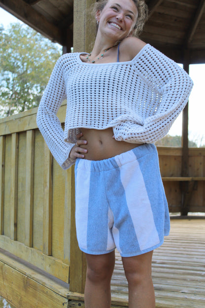 DOCK BY THE BAY TOWEL SHORTS