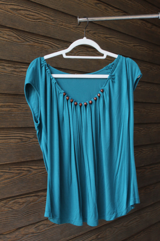 BEADED BLUES TOP