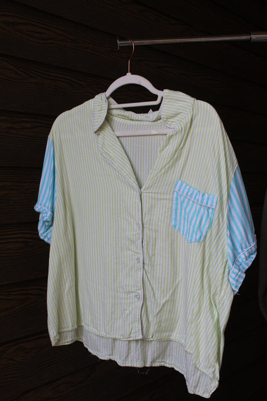 COVERED UP IN STRIPES TOP