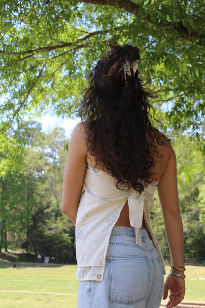HYDRANGEA RUFFLES TUBE TOP