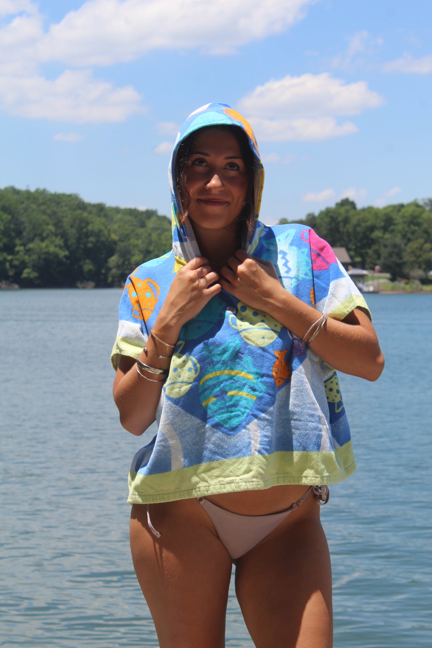 SWIMMING WITH THE FISHIES TOWEL HOODIE