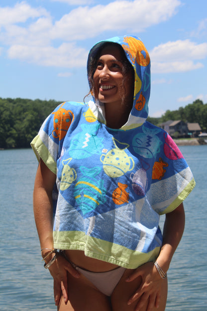 SWIMMING WITH THE FISHIES TOWEL HOODIE