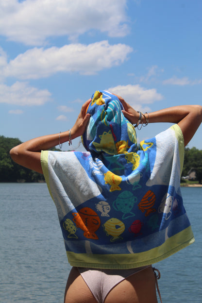 SWIMMING WITH THE FISHIES TOWEL HOODIE