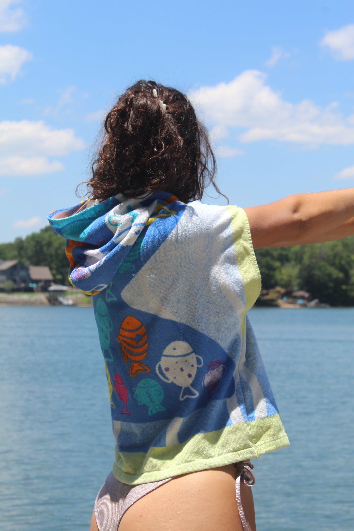 SWIMMING WITH THE FISHIES TOWEL HOODIE