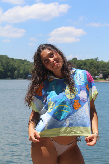 SWIMMING WITH THE FISHIES TOWEL HOODIE