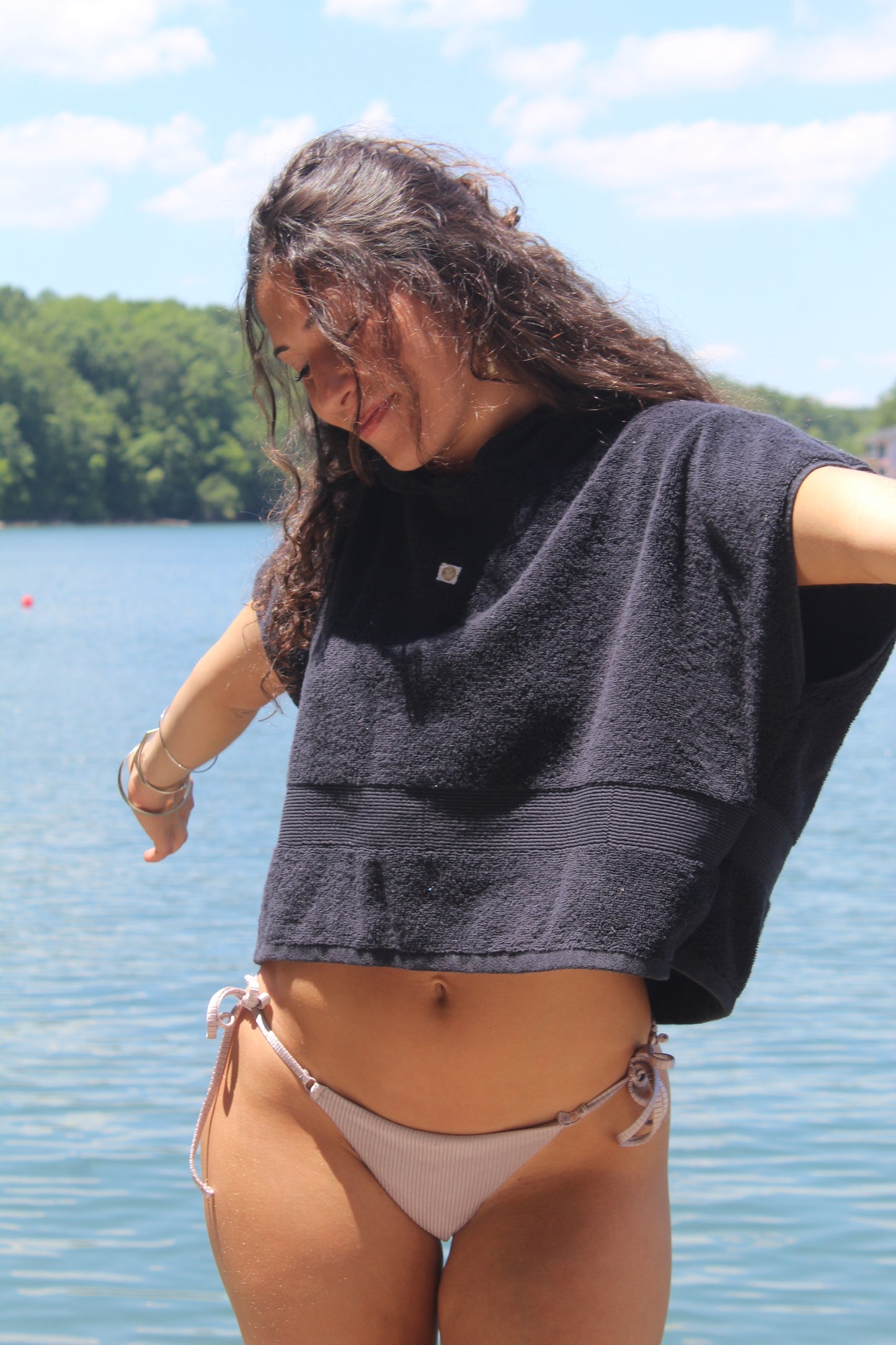 NIGHT SWIMMING TOWEL HOODIE