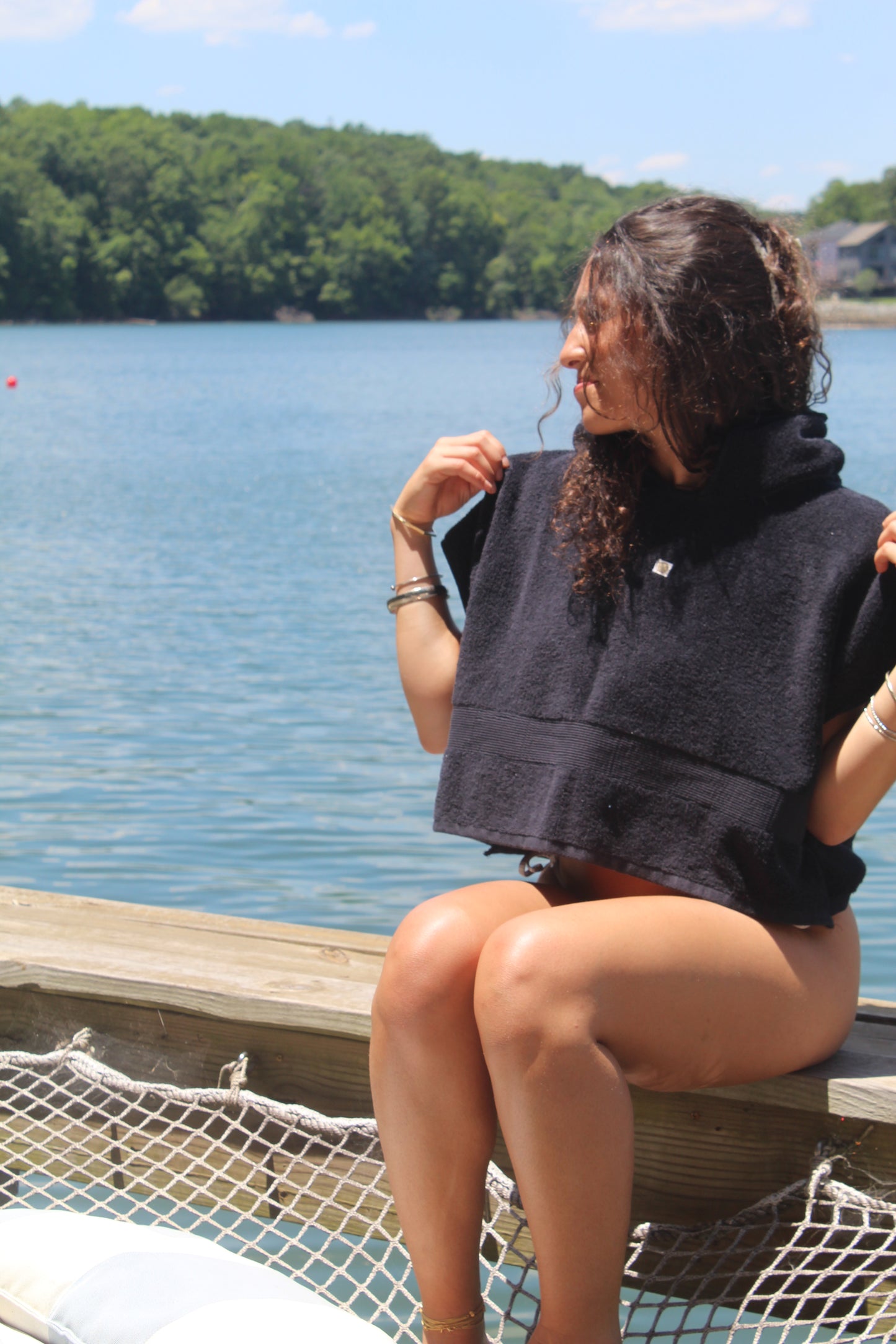 NIGHT SWIMMING TOWEL HOODIE