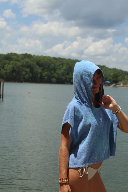 DOLPHIN WATCHING TOWEL HOODIE