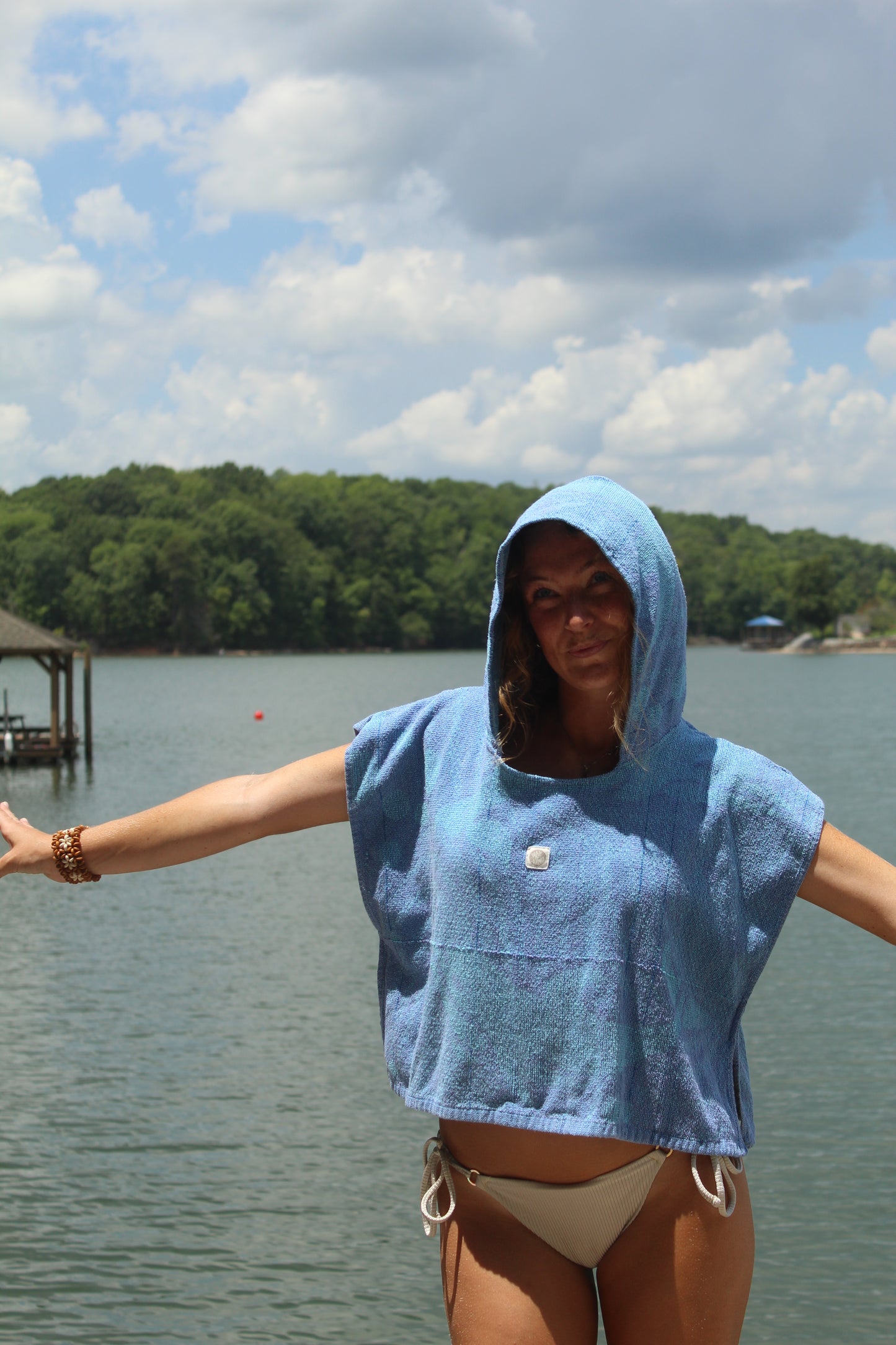 DOLPHIN WATCHING TOWEL HOODIE