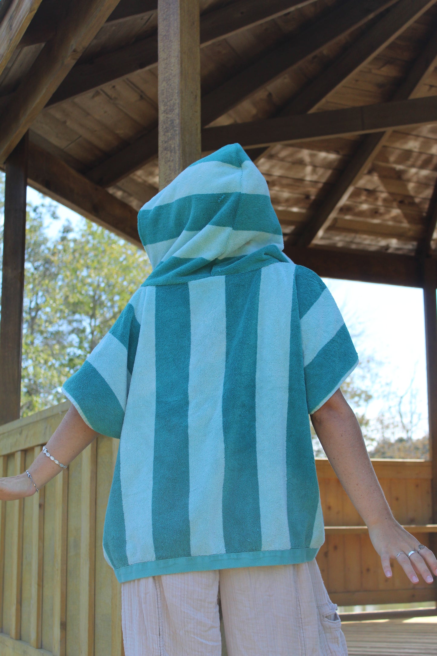 SEA, SKY, & STRIPES TOWEL HOODIE