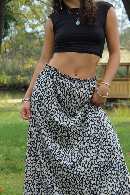 GET SPOTTED MAXI SKIRT