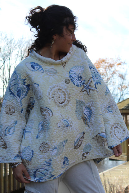 COZY SHELL COLLECTING MOCK NECK
