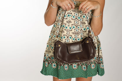 BUCKLED UP BROWN PURSE