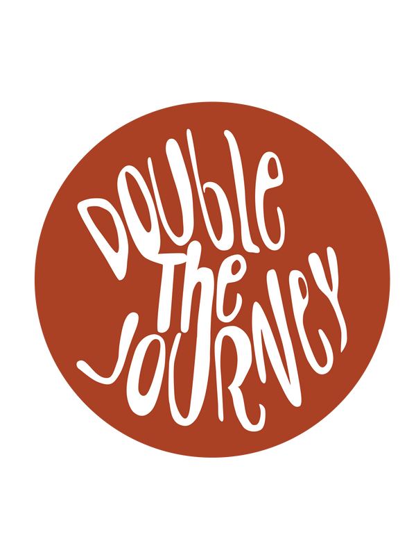 Double the Journey official Logo for vintage handmade clothing brand