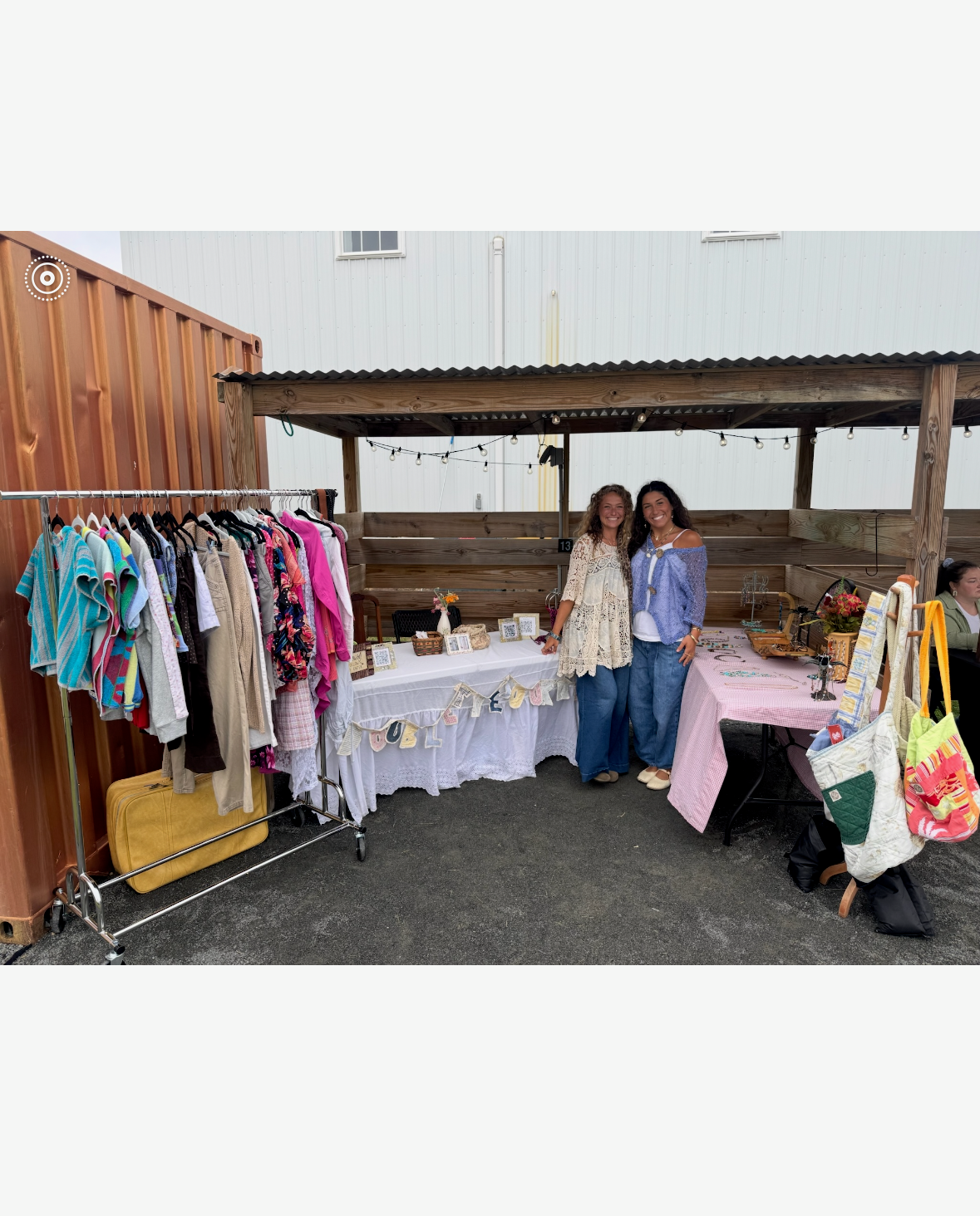 Double the Journey Handmade upcycled clothing booth at the West Side Creative Market in Rehoboth Beach DE